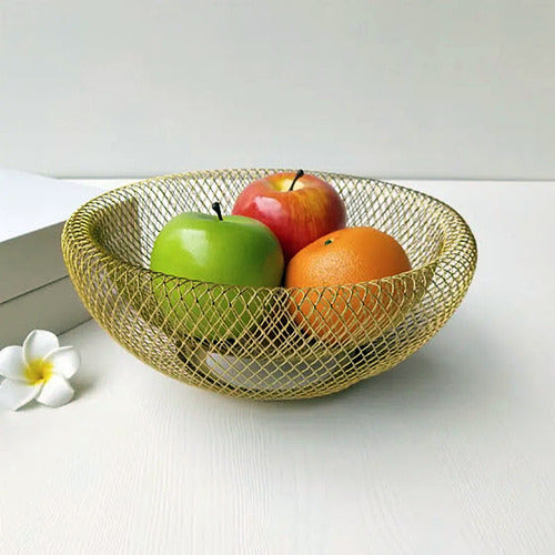 Decotech Double Wall Multi-Use Metal Fruit Bowl 1