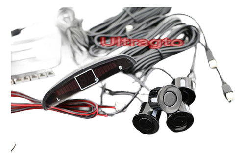 Coche Universal Negro Aparcamiento 4 Sensores Pantalla Led C 0