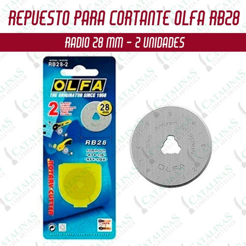 Olfa Repuesto RB28 - 2 / 28mm Blister x2 Unidades Microcentro 0