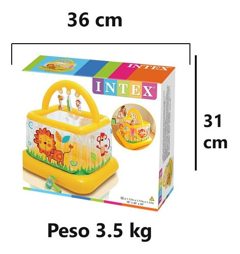 Corralito Bebe Inflable Intex Baby Gym 117x117cm Cuadrado 4