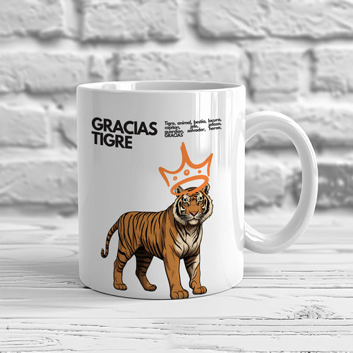 Waved Thanks Tiger Mug 1