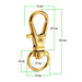 Set of 100 Gold Base Keychain Snap Hooks with Closure 14x30mm 5