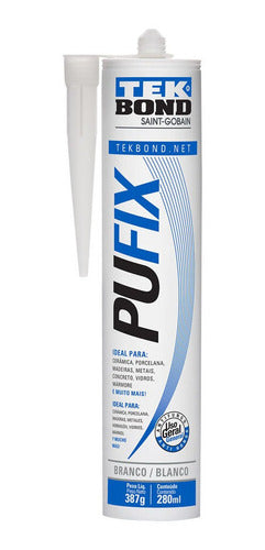 Tekbond PU Fix Hybrid Adhesive Sealant 387g White 0