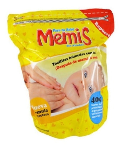 Memis Wet Wipes Refill X 800 Units (2 Packages of 400) 0