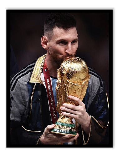 Lionel Messi Champion Picture - Argentina Barcelona PSG 1