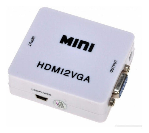 Conversor Señal Hdmi A Vga Digital A Analogico Adaptador Con 0