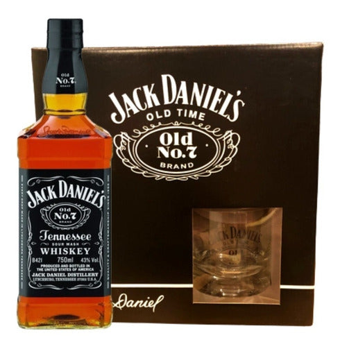 Jack Daniel's No.7 Whisky 750cc + 4 Glasses Set - Cerveza Store 0