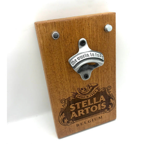 Me Vuela La Tapa® Wall Mounted Beer Opener with Magnet Stella Artois 1