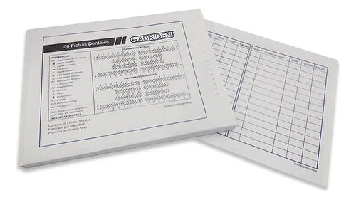 Gabrident Dental Record Cards x 50u - Horizontal Presentation 1