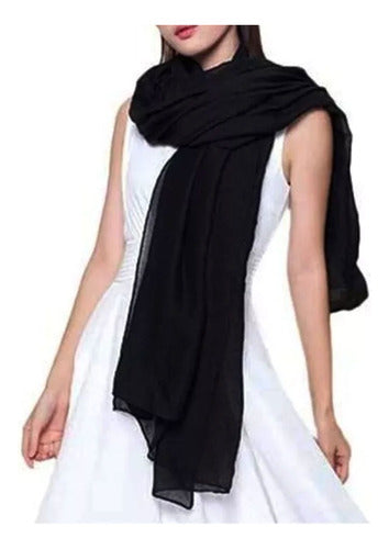 Novus Pashmina Chalina Woman Scarf Imported Solid Color 0