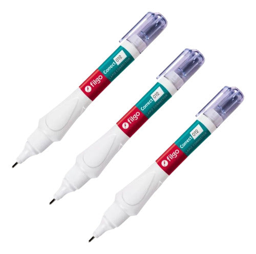 Filgo Liquid Correction Pen X 3 Metal Tip 0