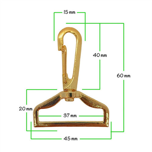 Iko Shop Gold Base Keychain Carabiner 45x60mm X 100 U 1