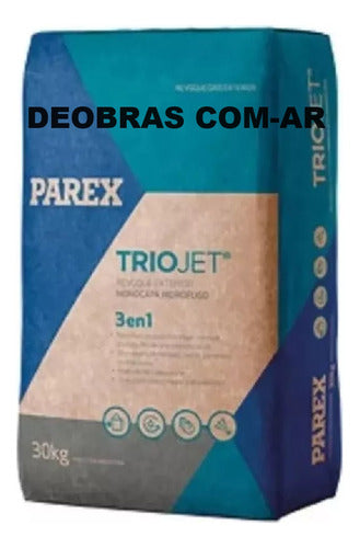 Parex Trio Jet Revoque Ext Hidrófugo Grueso Y Fino Bolsa 30k 0