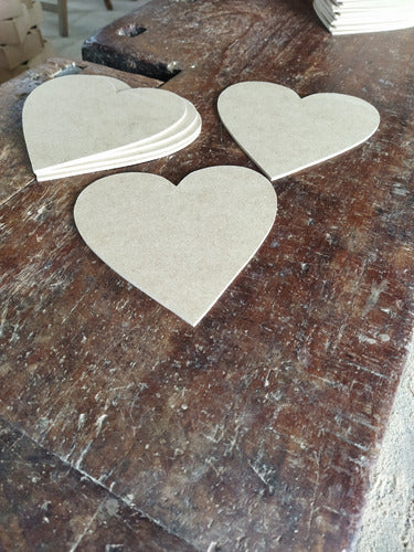 Pack 6 Corazones En Mdf Miden 16 Cm Para Decorar Pintar 3