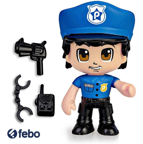 Kit Famosa Pinypon Estación De Trabajo Policía +figura  Febo 1