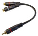 Cable Adaptador 2 Jack Rca A Plug Rca Bk 1