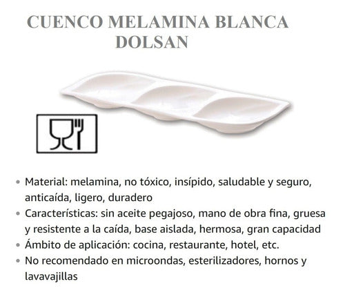 Cazuela Melamina Triple 27 X 8,7 Cm Dolsan Catering Eventos 3