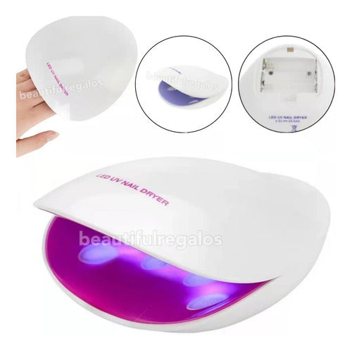 LED UV Nail Semipermanent Gel Dryer Cabin 6W Battery Operated 5