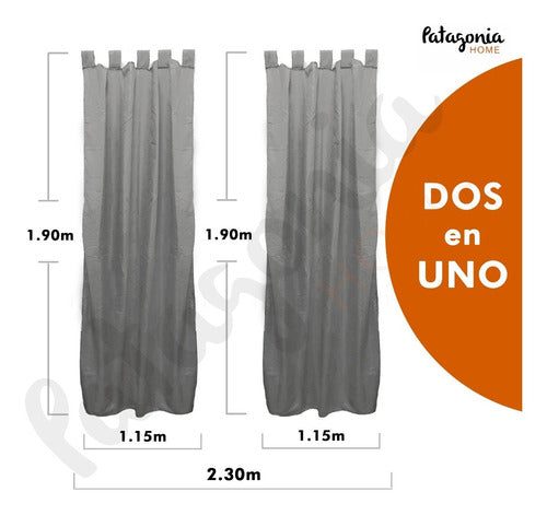Ambience Curtain 2.30 Wide X 1.90 Long Microfiber 172