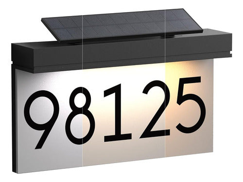 Reveforly Adjustable Solar-Powered House Address Plaque 0