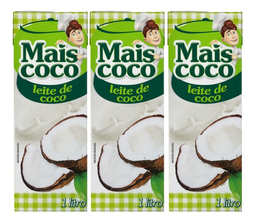 Mais Coco Leche De Coco 1 L.  Pack X3 0