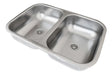 Dhinox Bacha Pileta Cocina Doble Acero Inoxidable 56x37x14 Cm 1