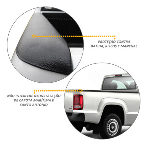 Protetor Borda Lateral Caçamba Amarok Cabine Simples 2014 2