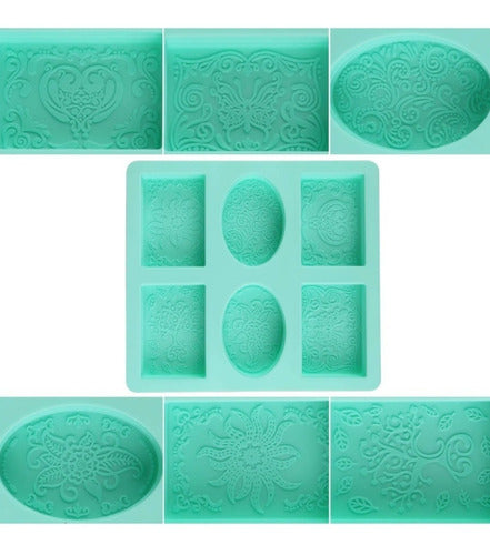 Silicone Mold for Solid Shampoo Soap Candle Oval Rectangular 4
