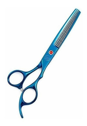 Moontay Professional Dog Grooming Scissors Set - 7 Inch Pet Grooming Scissors, Chunkers, Curved & Thinning Shears with Grooming Comb 3