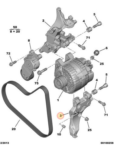 Soporte Alternador Peugeot Y Citroen Motor Dv6 1