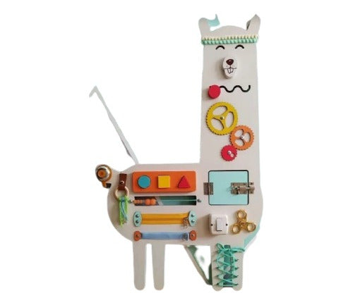 Sensory Baby Montessori Llama Panel Board 0