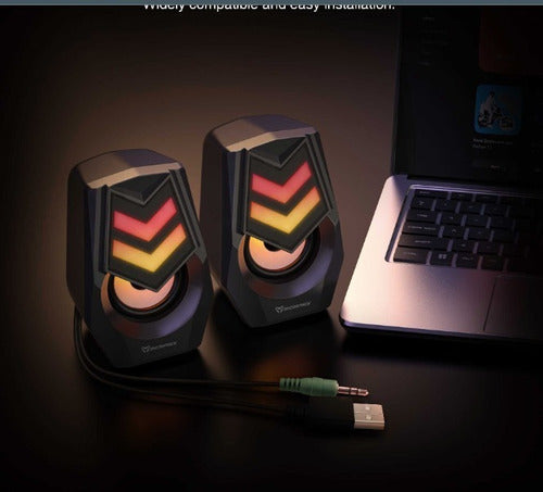 MICROPACK Gamer Speakers for PC with LED Lights 5