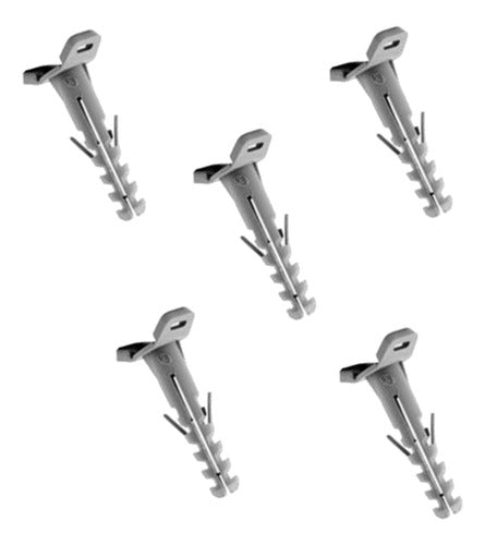 Pack of 100 Grey 8mm Plastic Anchors for Seals 0