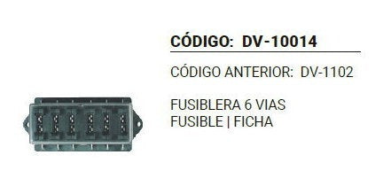 Divaio Fusible Ficha 6 Vias Fusilera 1102 0