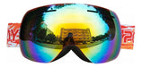 Possbay Ski/Snowboard Goggles with Case - UV Protection, Anti-Fog, Adjustable Strap 4