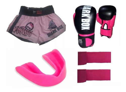 Boxing Kit, 1.50m Bag with Filling+Chains+Gloves+Wraps 6