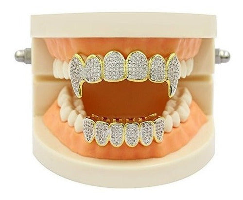 Jinao 18 Carat Gold Plated Grillz Set for Golden Teeth 3