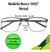 Muttarlentes Bower 5027 Rectangle Metal Reading Frames 7