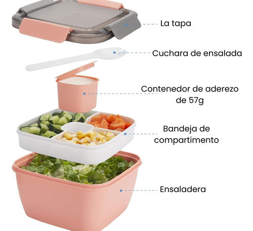 Fiambrera / Lonchera Con Compartimientos 3