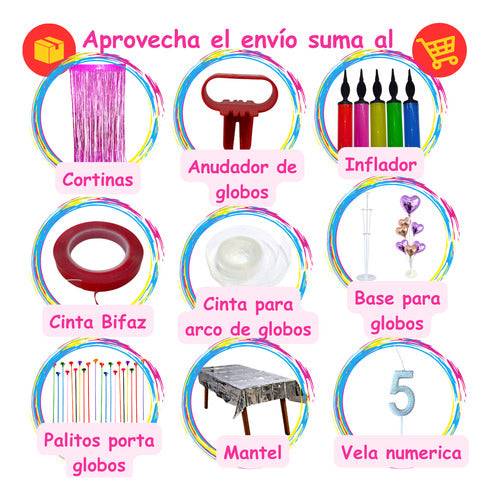 Globo Fun Pack Set Globos Motivo Bota Navideña 50cm X 5u 1