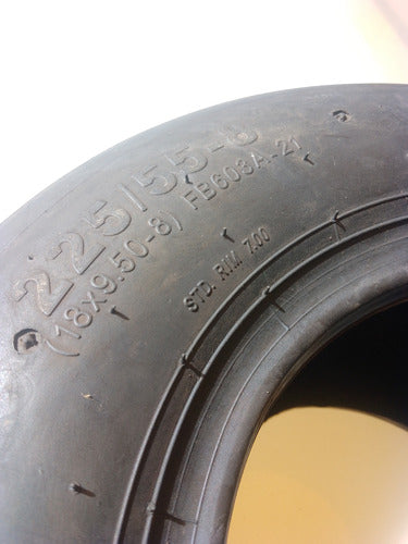 Used Feiben Electric Motorcycle Tire 225/55-8 with Repaired Puncture 3