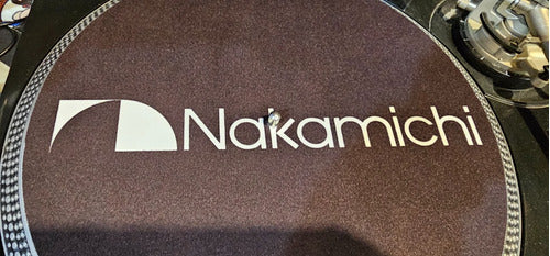 DJPROAUDIO Nakamichi Logo White Black Background Slipmat Foam 2