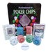 Set Juego Poker 100 Fichas + 2 Mazo Cartas Estuche Metálico 0