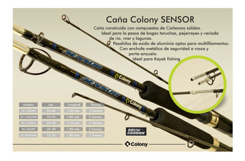 Colony Caña Sensor 2.10m Heavy Rotativo 20-50lb 2 Tramos 1