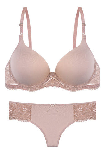 Angel Ane 2840. Set. Soft Cup Bra with Modal Base and Lace 0