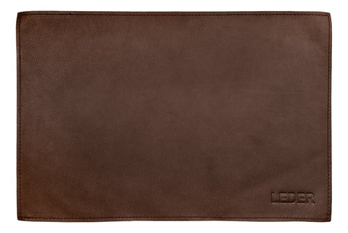 Leder HD Vintage Rectangular Cowhide Placemats 0