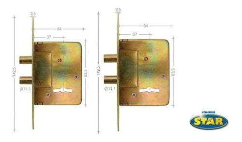 Star Cerrojo Combinado 200 S Original X2un - Ynter Ind 0