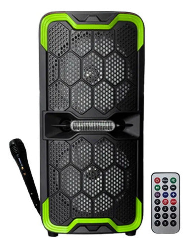 Portable Bluetooth Speaker West H1 Karaoke Microphone Lights 1