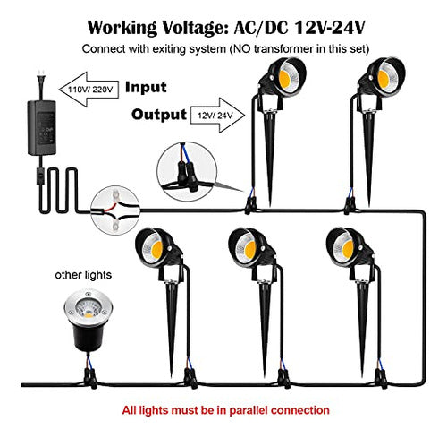 Zuckeo Luces De Paisaje De Bajo Voltaje De 10 W Iluminación 4