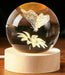 Large 3D Crystal Galaxy Ball with LED Base - Butterfly 4
